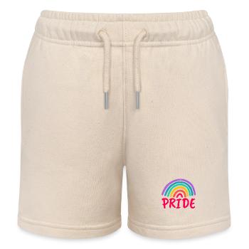 PRIDE pink - Ready for Pride Month! - Kids Organic Sweat Shorts by Stanley/Stella - soft Ecru - Front