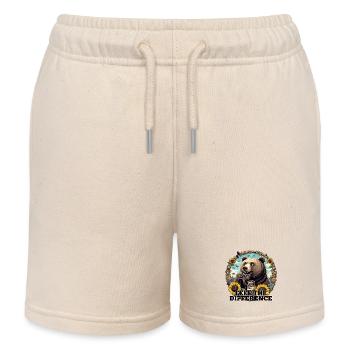 Ours graines de tournesol graines de tournesol cadeau - Short de jogging enfant bio Stanley/Stella - écru doux - Devant