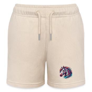 Cheval - Short de jogging enfant bio Stanley/Stella - écru doux - Devant