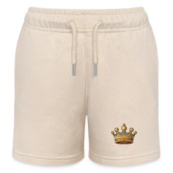 Symbole de la couronne - Short de jogging enfant bio Stanley/Stella - écru doux - Devant