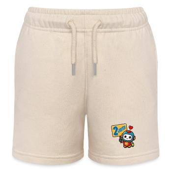 Zwei Jahre kleiner Roboter Kindergeburtstag - Kinder Organic Joggingshorts Mini Bolter von Stanley/Stella - Natur - Vorne