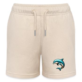 Dolphin - Kids Organic Sweat Shorts by Stanley/Stella - soft Ecru - Front