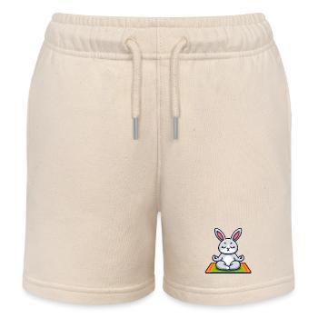 Zen-Hase: Der meditative Munchkin - Kinder Organic Joggingshorts Mini Bolter von Stanley/Stella - Natur - Vorne
