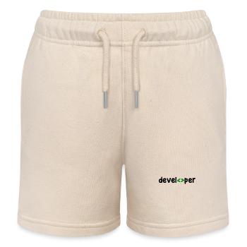 Developer Spruch Coden Softwareentwickler Nerd - Kinder Organic Joggingshorts Mini Bolter von Stanley/Stella - Natur - Vorne