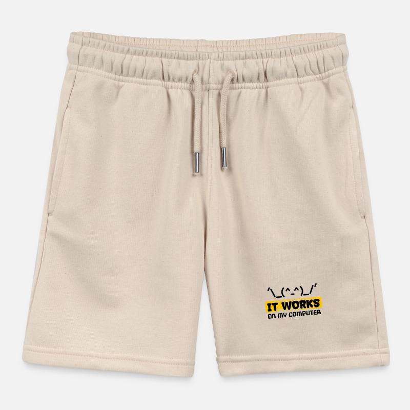 Coden Scripting Computer Geek Developer Statement Kids Organic Sweat Shorts by Stanley/Stella