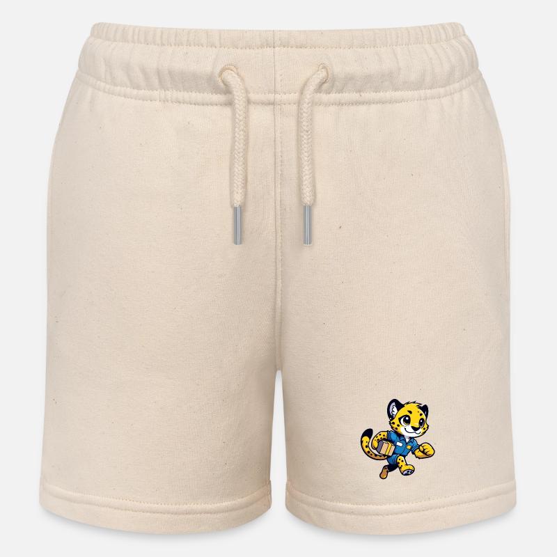 Speedster Cheetah : Le Courrier Rapide - Short de jogging enfant bio Stanley/Stella - écru doux