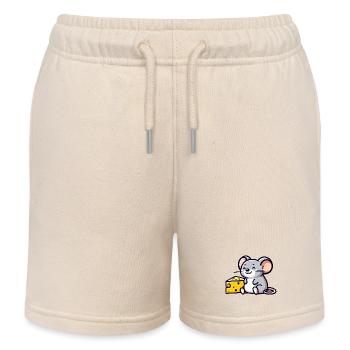 Käseliebhabermaus: Der Snacktime-Freund - Kinder Organic Joggingshorts Mini Bolter von Stanley/Stella - Natur - Vorne