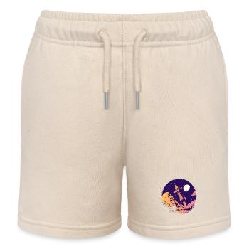 rakete weltall raumfahrt schulstart Go space nerd - Kinder Organic Joggingshorts Mini Bolter von Stanley/Stella - Natur - Vorne