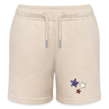 STERN. STERNE. FEST. JAHRESTAG. WEIHNACHTEN - Kinder Organic Joggingshorts Mini Bolter von Stanley/Stella - Natur - Vorne