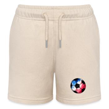 Football France - bleu blanc rouge - Short de jogging enfant bio Stanley/Stella - écru doux - Devant
