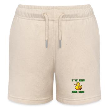 Pixel Duck Ich habe etwas Code gesehen - Kinder Organic Joggingshorts Mini Bolter von Stanley/Stella - Natur - Vorne