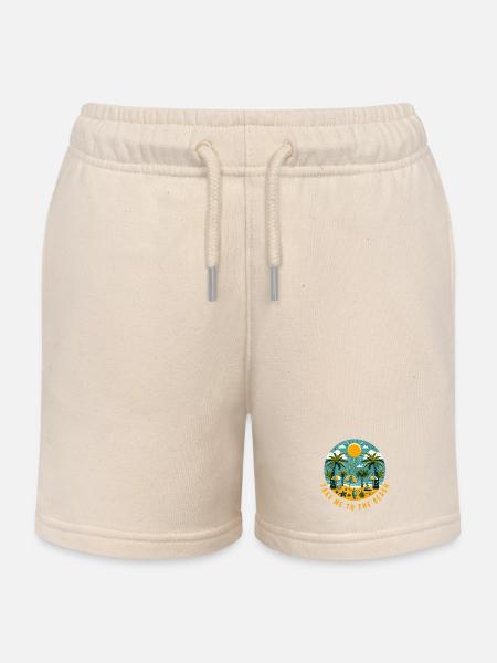 Take me to the Beach - Kids Organic Sweat Shorts by Stanley/Stella - soft Ecru