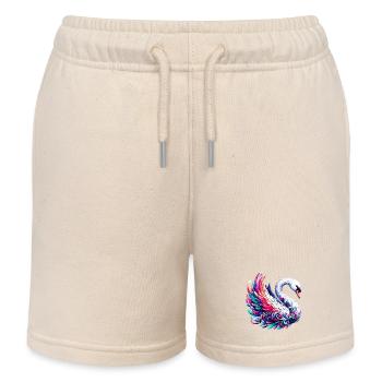 Schwan - Kinder Organic Joggingshorts Mini Bolter von Stanley/Stella - Natur - Vorne