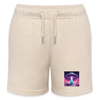 UFO in den Bergen - Kinder Organic Joggingshorts Mini Bolter von Stanley/Stella - Natur - Vorne
