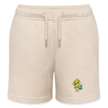Bee Eater Cute Cartoon Character Kawaii Clipart - Kids Organic Sweat Shorts by Stanley/Stella - soft Ecru - Front