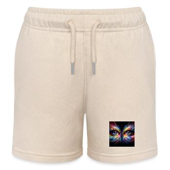 Eyes 2 - Kids Organic Sweat Shorts by Stanley/Stella - soft Ecru - Front