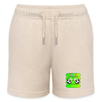 KINDERGARTENKINDER NAMENSSCHILD KIGA FUßBALL - Kinder Organic Joggingshorts Mini Bolter von Stanley/Stella - Natur - Vorne