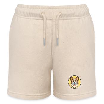 Baskischer Schäferhund, Rasse, Cartoon, Kawaii Clipart - Kinder Organic Joggingshorts Mini Bolter von Stanley/Stella - Natur - Vorne
