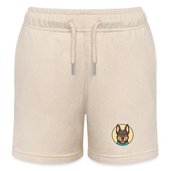 Beauceron Hunderasse Cartoon Kawaii Clipart Tier - Kinder Organic Joggingshorts Mini Bolter von Stanley/Stella - Natur - Vorne