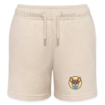 Majorca Ratter Dog Breed Cartoon Kawaii Clipart - Kids Organic Sweat Shorts by Stanley/Stella - soft Ecru - Front