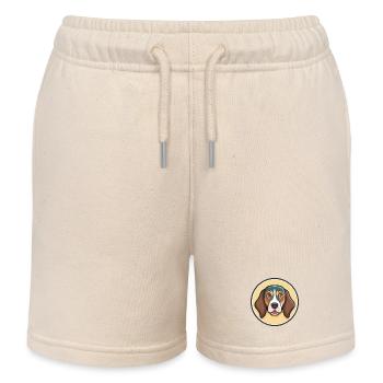 Serbischer dreifarbiger Jagdhund, Hunderasse, Cartoon, Kawaii - Kinder Organic Joggingshorts Mini Bolter von Stanley/Stella - Natur - Vorne