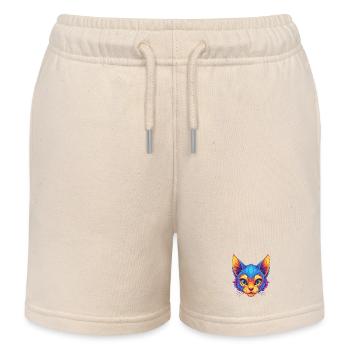 Pixie Bob Katze Rasse Cartoon Kawaii Tier Haustier - Kinder Organic Joggingshorts Mini Bolter von Stanley/Stella - Natur - Vorne