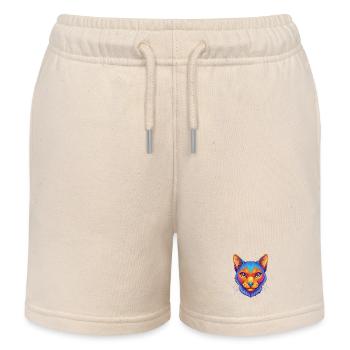 Havanna Braune Katzenrasse Karikatur Kawaii Tier Haustier - Kinder Organic Joggingshorts Mini Bolter von Stanley/Stella - Natur - Vorne