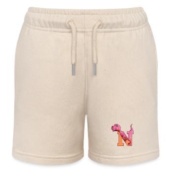 N - DINOSAURE, personnalisable - Short de jogging enfant bio Stanley/Stella - écru doux - Devant