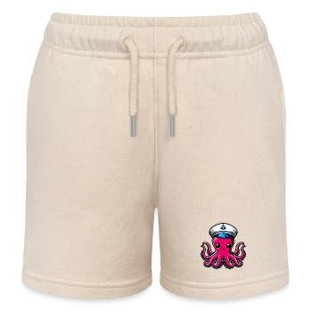 Krake - Kinder Organic Joggingshorts Mini Bolter von Stanley/Stella - Natur - Vorne