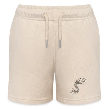 Jellyfish Kawaii coloring page hand-illustrated - Kids Organic Sweat Shorts by Stanley/Stella - soft Ecru - Front