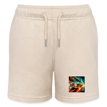 Oldtimer Elektroauto - Kinder Organic Joggingshorts Mini Bolter von Stanley/Stella - Natur - Vorne