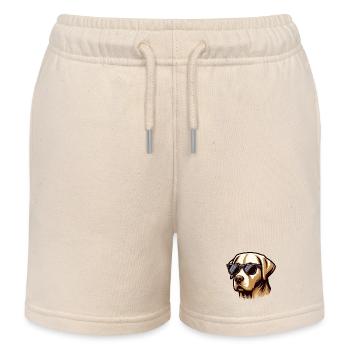 Cooler Labrador Hundekopf - Kinder Organic Joggingshorts Mini Bolter von Stanley/Stella - Natur - Vorne
