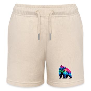 Bär - Kinder Organic Joggingshorts Mini Bolter von Stanley/Stella - Natur - Vorne
