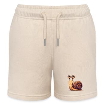 Schnecke - Kinder Organic Joggingshorts Mini Bolter von Stanley/Stella - Natur - Vorne