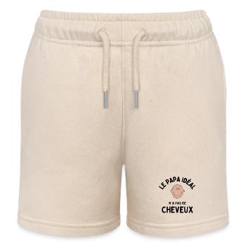 Der ideale Vater hat keine Haare - Kinder Organic Joggingshorts Mini Bolter von Stanley/Stella - Natur - Vorne