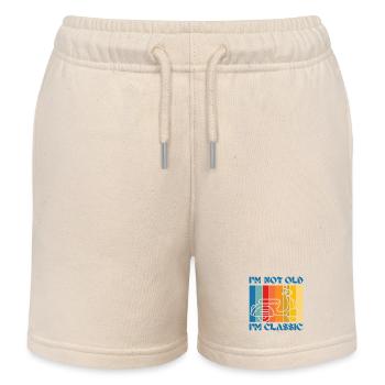 I’m Not Old, I’m Classic – Vintage Scooter - Kinder Organic Joggingshorts Mini Bolter von Stanley/Stella - Natur - Vorne
