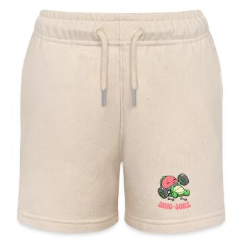 Dino Sore Gym Fitness Gewichte heben Workout Fitnessstudio - Kinder Organic Joggingshorts Mini Bolter von Stanley/Stella - Natur - Vorne