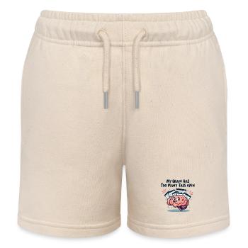 My brain has too many tabs open - Kids Organic Sweat Shorts by Stanley/Stella - soft Ecru - Front