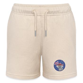 Entzückender Koala mit der australischen Flagge - Kinder Organic Joggingshorts Mini Bolter von Stanley/Stella - Natur - Vorne