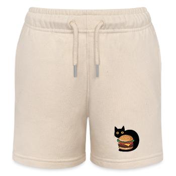 Burger Chat - Short de jogging enfant bio Stanley/Stella - écru doux - Devant
