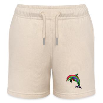 Dauphin - Short de jogging enfant bio Stanley/Stella - écru doux - Devant