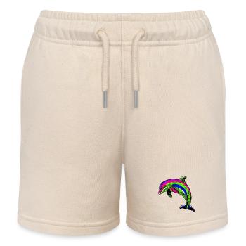 Dauphin - Short de jogging enfant bio Stanley/Stella - écru doux - Devant