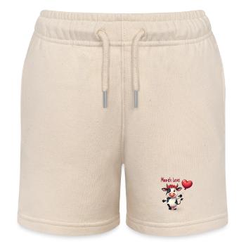 Moo-ch Love - Kids Organic Sweat Shorts by Stanley/Stella - soft Ecru - Front