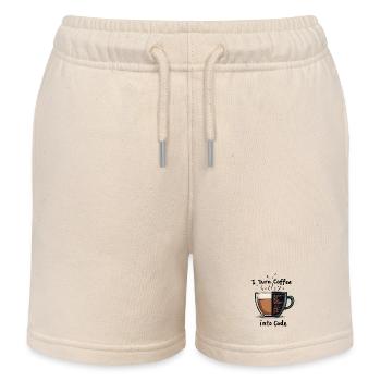 Koffie in Code - Kinder sweatshort biologisch Stanley/Stella - zacht ecru - Voor
