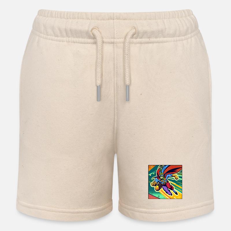Super-héros - Short de jogging enfant bio Stanley/Stella - écru doux