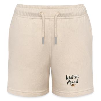 Wafflin' Around - Kids Organic Sweat Shorts by Stanley/Stella - soft Ecru - Front