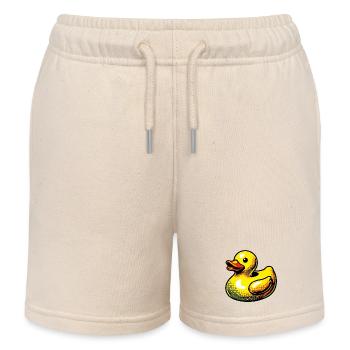 Ente Ente Ente Ente Ente - Kinder Organic Joggingshorts Mini Bolter von Stanley/Stella - Natur - Vorne