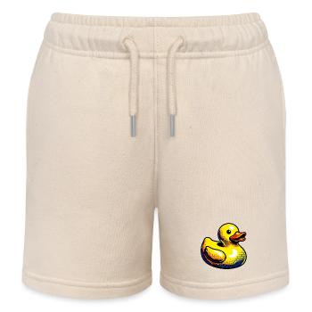 Ente Ente Ente Ente Ente - Kinder Organic Joggingshorts Mini Bolter von Stanley/Stella - Natur - Vorne