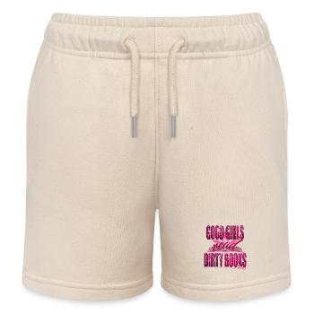 GOOD GIRLS READ DIRTY BOOKS - Kids Organic Sweat Shorts by Stanley/Stella - soft Ecru - Front