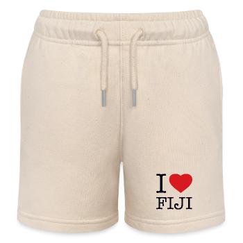 I LOVE FIJI - Kinder Organic Joggingshorts Mini Bolter von Stanley/Stella - Natur - Vorne